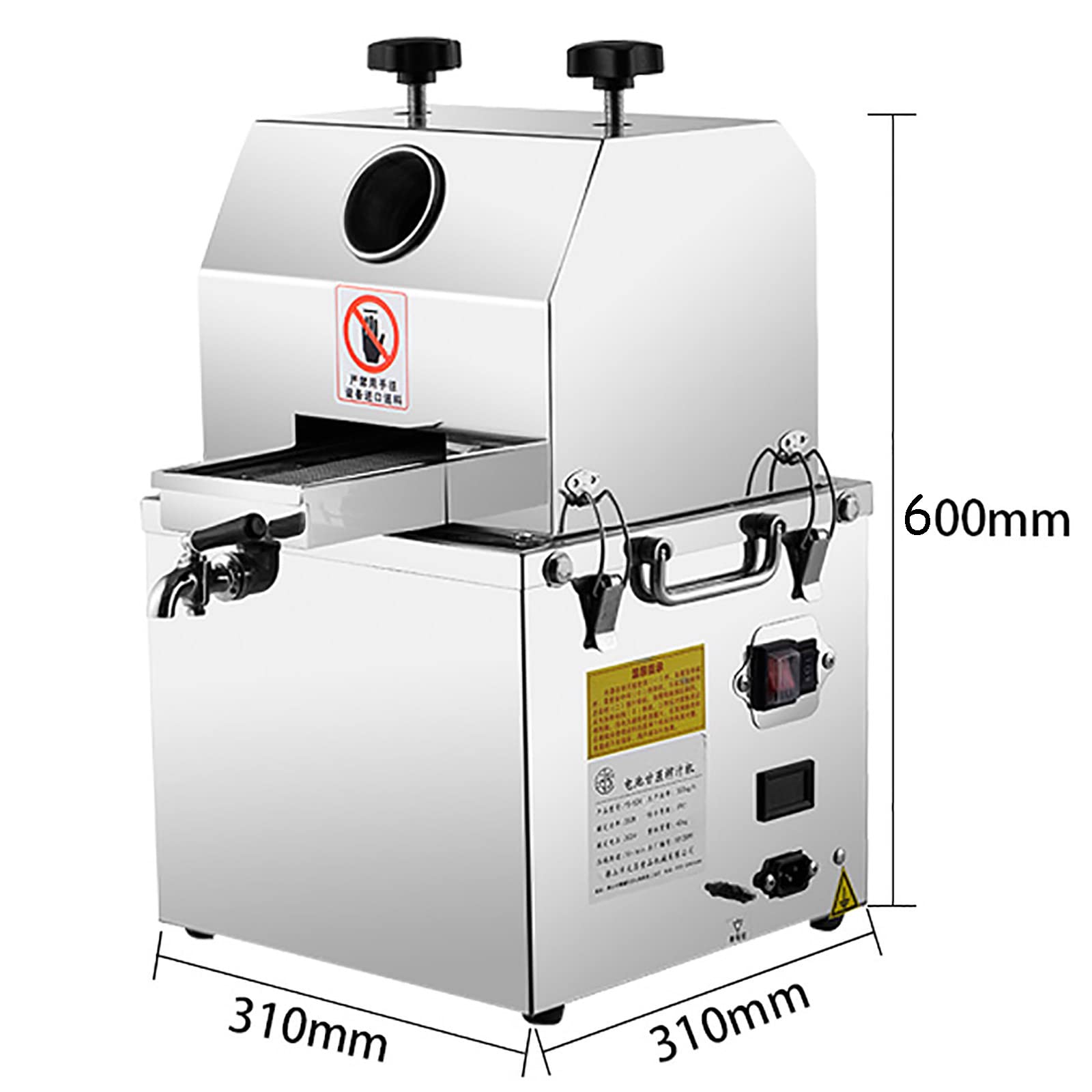 Sugarcane Juicer Machine 350W Slow Masticating with Feed Chute Tray - Make High Nutritive Fruit & Sugarcane Juice - 450kg/hr Squeezer