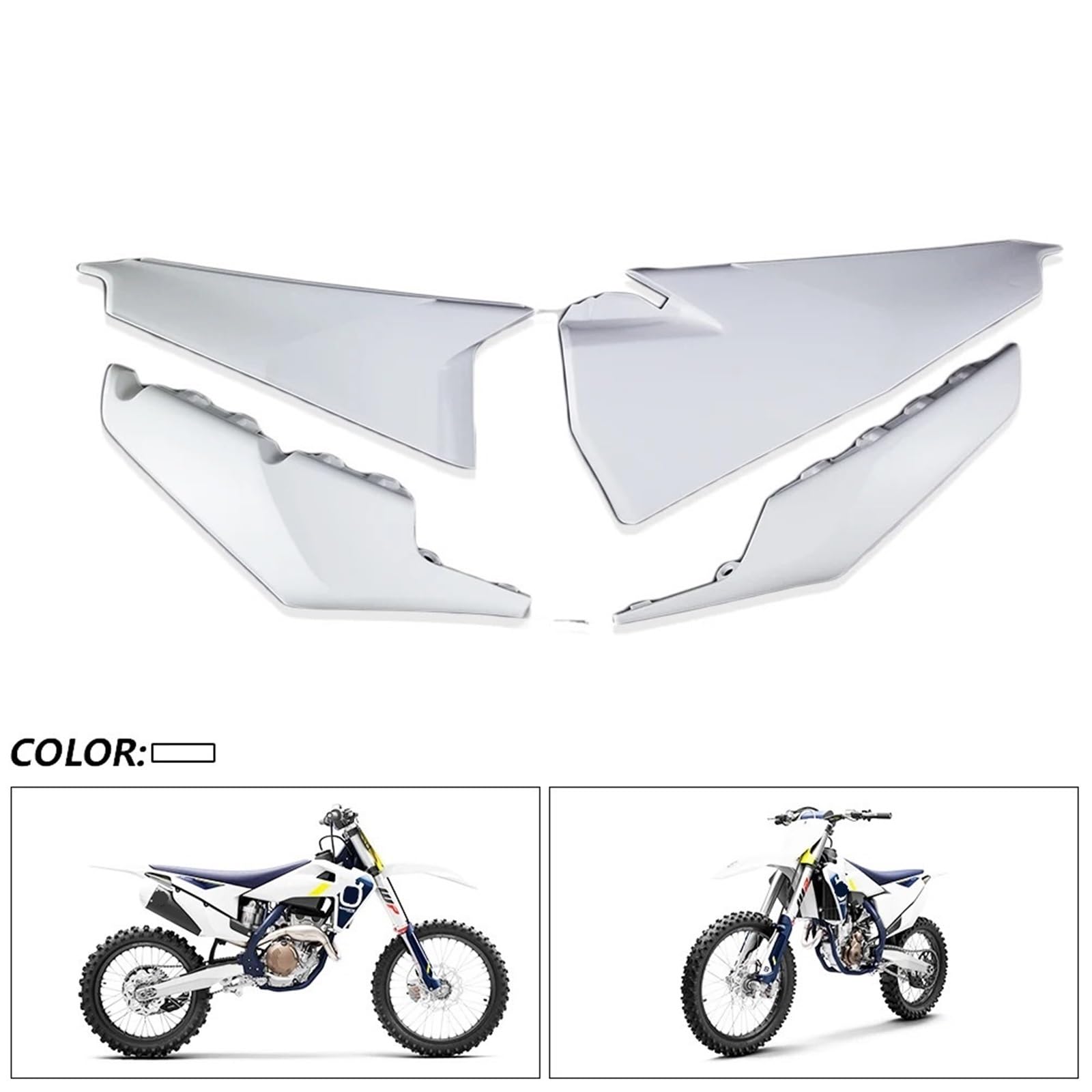 Akcesoria motocyklowe Lewy prawy panel boczny Osłona tylnego pasażera ochronna Pasuje do HUSQVARNA Motorcycle Cowl Fairing Cover