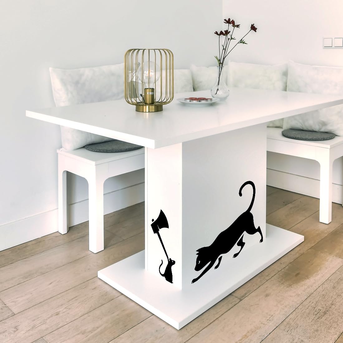 Adesivo da parete in vinile con topo di gatto, per decorare la cucina, per decorare la casa, i gatti, per ufficio, la casa, la casa, la casa, la casa, il gatto, il