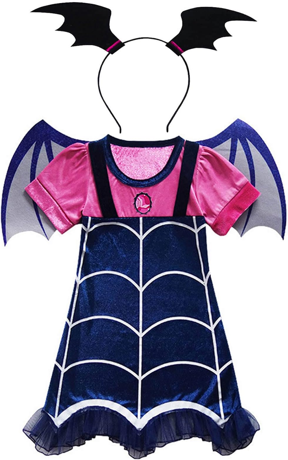 Kids Costume Dress up Clothes with Headband and Wings for Little Girls 3-7 Years