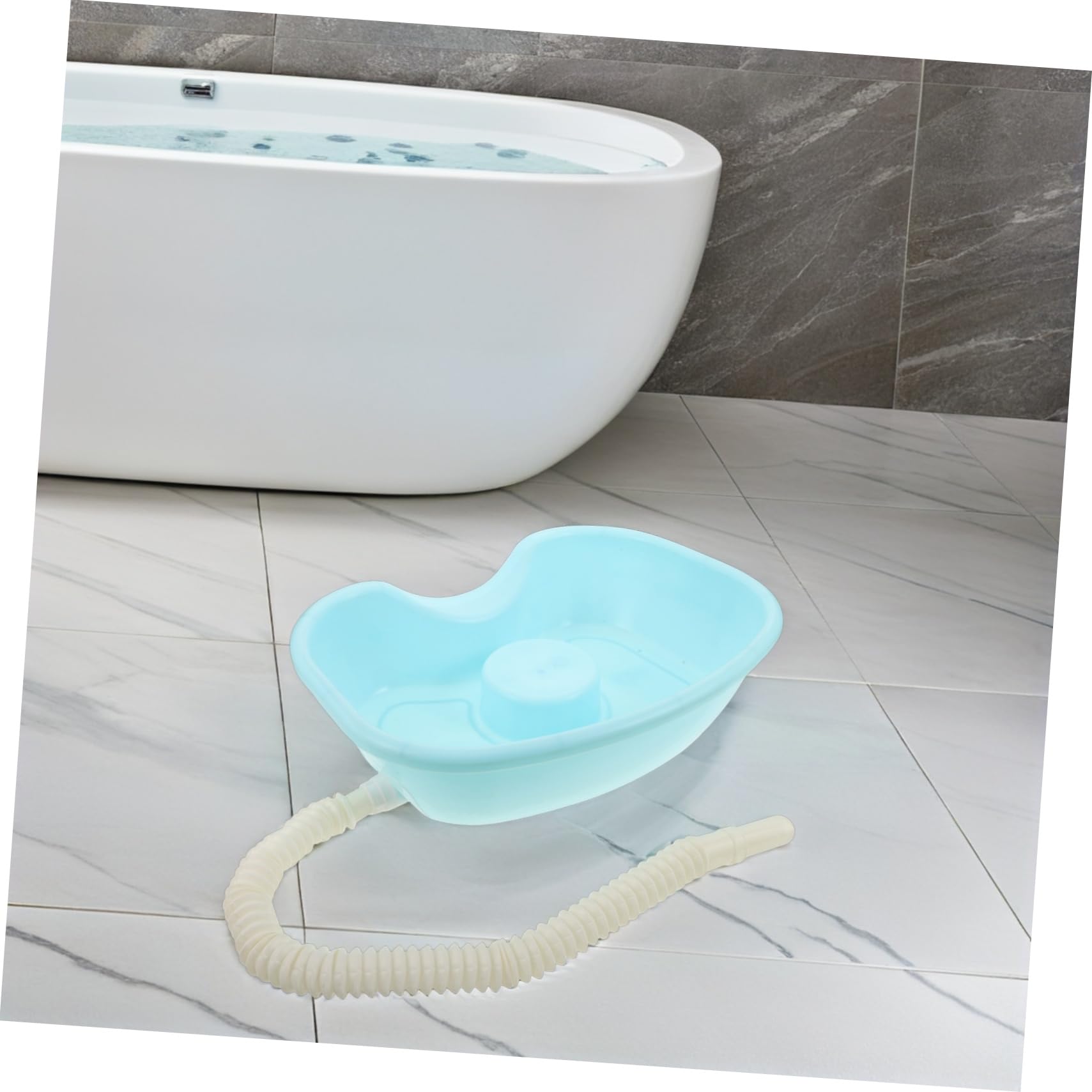Anneome 1 Satz Haarwaschbecken für Bettlägerige Tragbare Shampoo Schüssel mit Nackenstütze für Senioren Schwangere und Wasserfeste Haarwaschstation im Hellgrün Kurze und Lange Schläuche