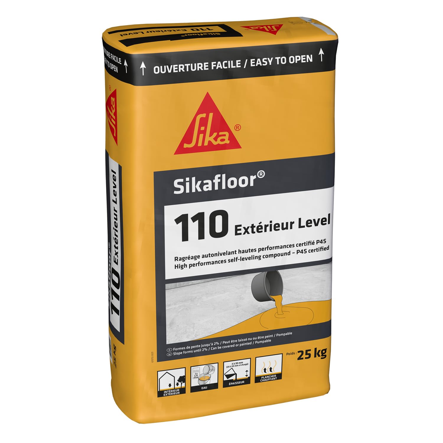 SIKA - Mortier ragréage autonivelant pour sol - Sikafloor 110-25kg