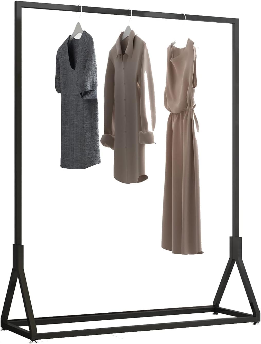 Porte-manteau en métal robuste noir pour un rangement de chambre élégant