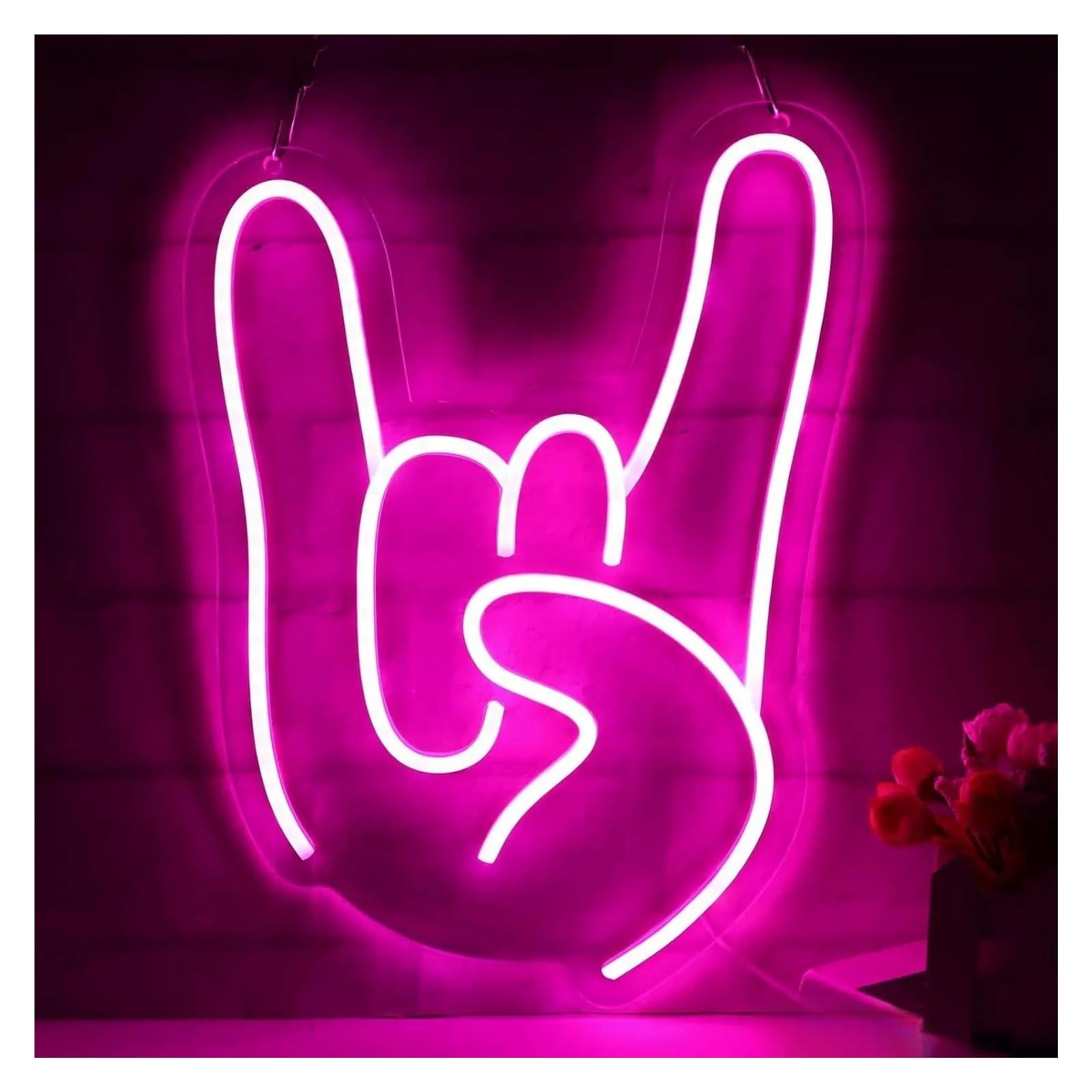 Lemst One Color Signs Lamp Gesture Neon Sign Light Dimmable Usb Powered For Bedroom Party Game Room Home Club Man Cave Bar Wall Decor 29.97Cmx40.89cm