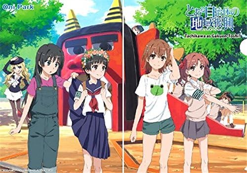 Amazon とある科学の超電磁砲 クリアファイル オニ公園ver 立川限定 アニメ 萌えグッズ 通販