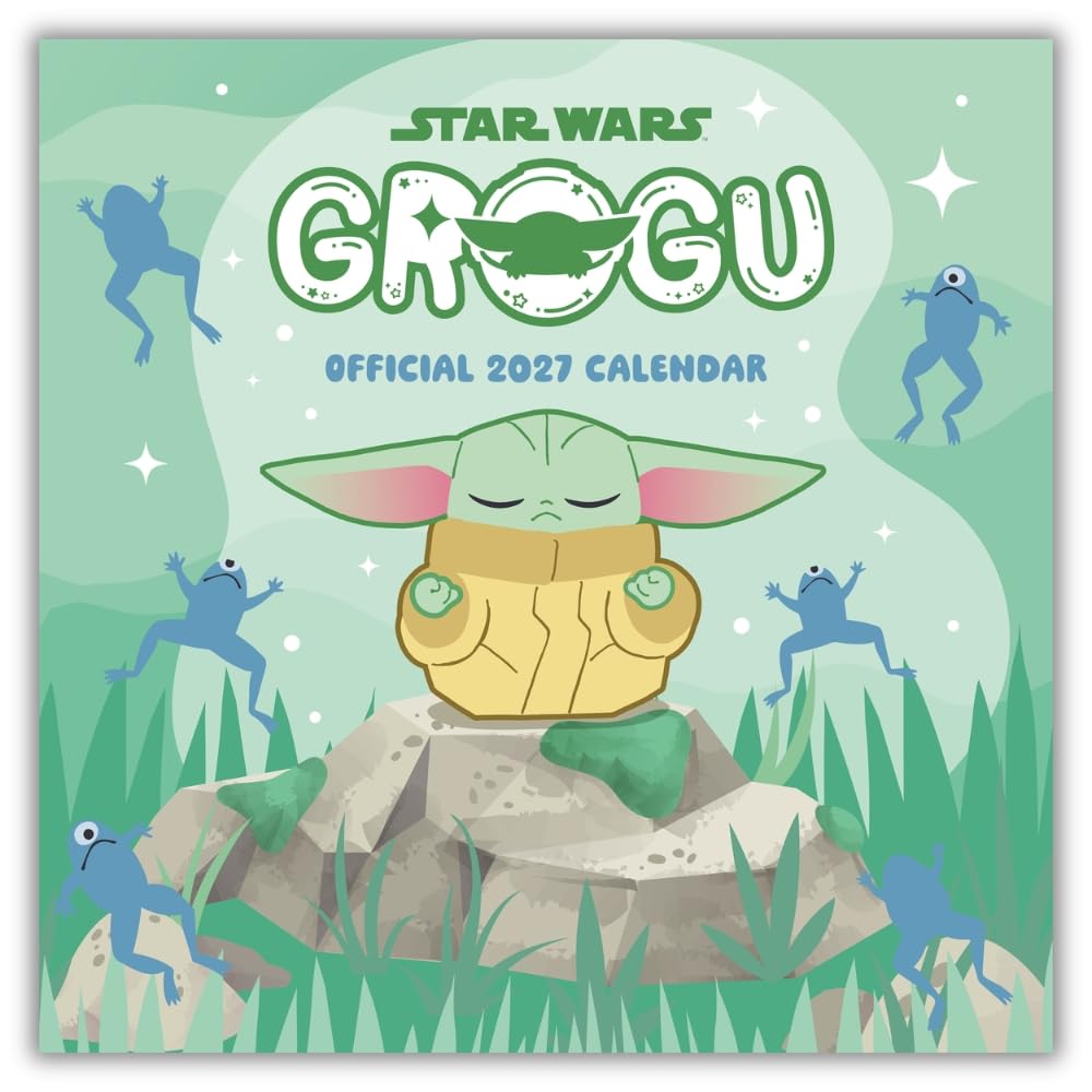 Star Wars: The Mandalorian & Grogu 2027 Mini Wall Calendar Official Licensed Star Wars Calendar, Compact Mini Format, Monthly Layout, Iconic Artwork Featuring Din Djarin & Grogu, Gift for Fans