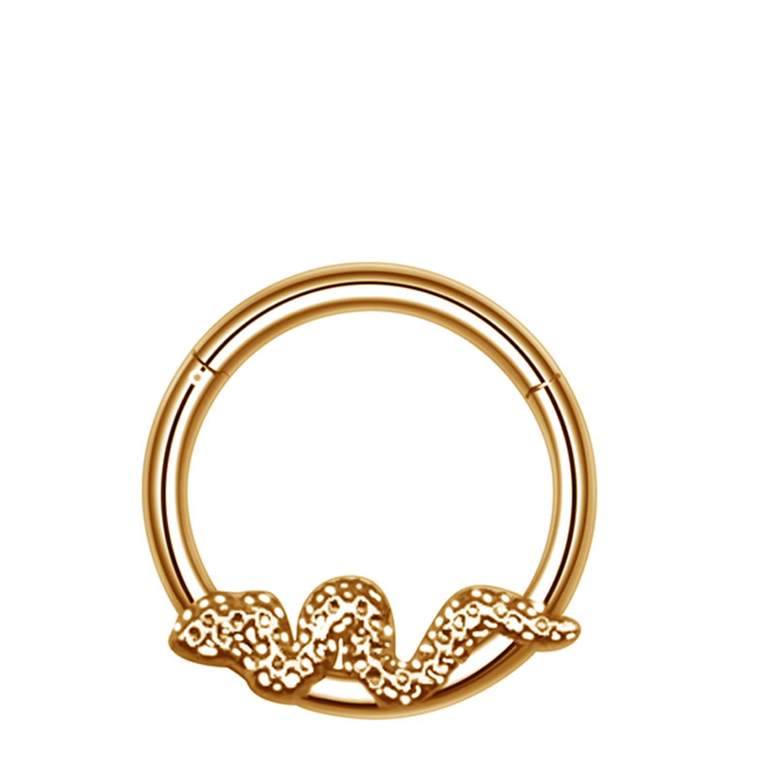 COLORFUL BLING16G 316L 8mm Snake Butterfly Crystal Stainless Steel Septum Nose Daith Nose Rings Earring Helix Lobe Piercing Jewelry Clicker Cartilage Earrings Tragus Conch