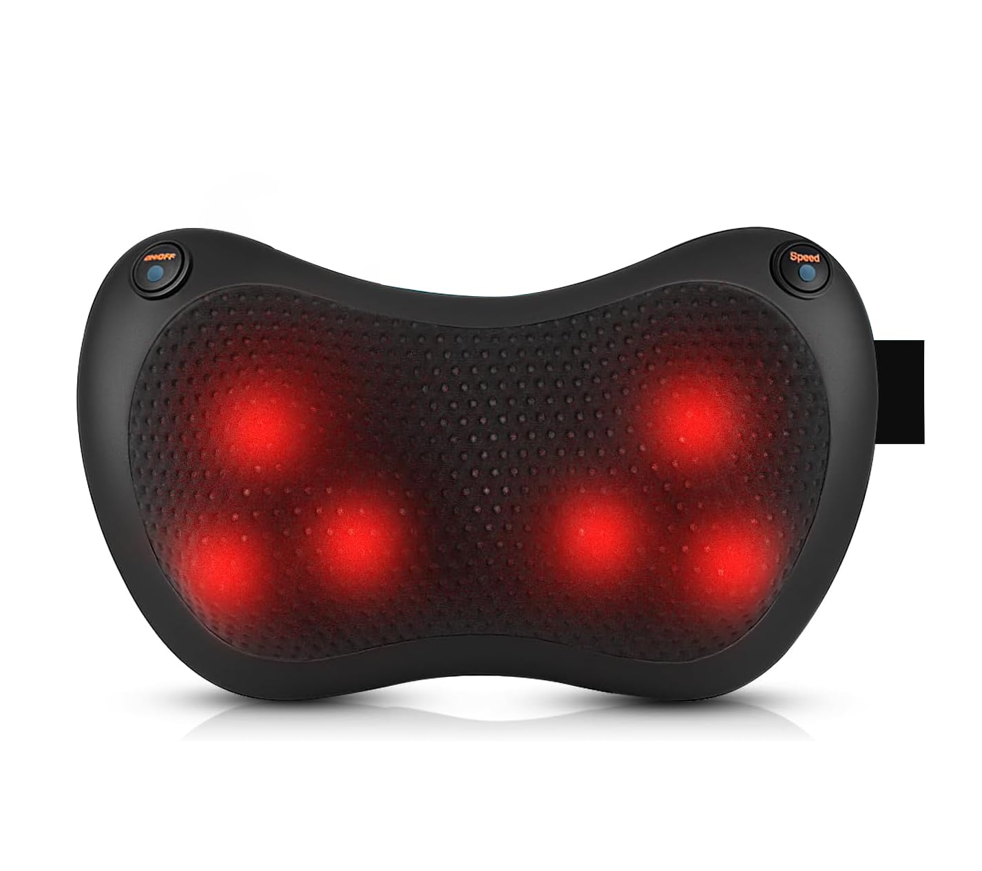 Almohada de Masaje Eléctrica Shiatsu, Masajeador de Cuello y Espalda con Calor, Masaje Profundo 3D para la Zona Lumbar, los Hombros, las Pantorrillas y los Pies, para Casa, Oficina, Auto