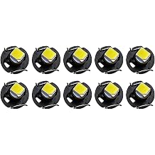 10 PCS T3 LED Car Dash Bulbs, T3 Neo Wedge Instrument Cluster Panel Light Replacement, 3030SMD Chipest 8mm Base LED Interior Bulb for Most Car HVAC AC Heater Panel Gauge White