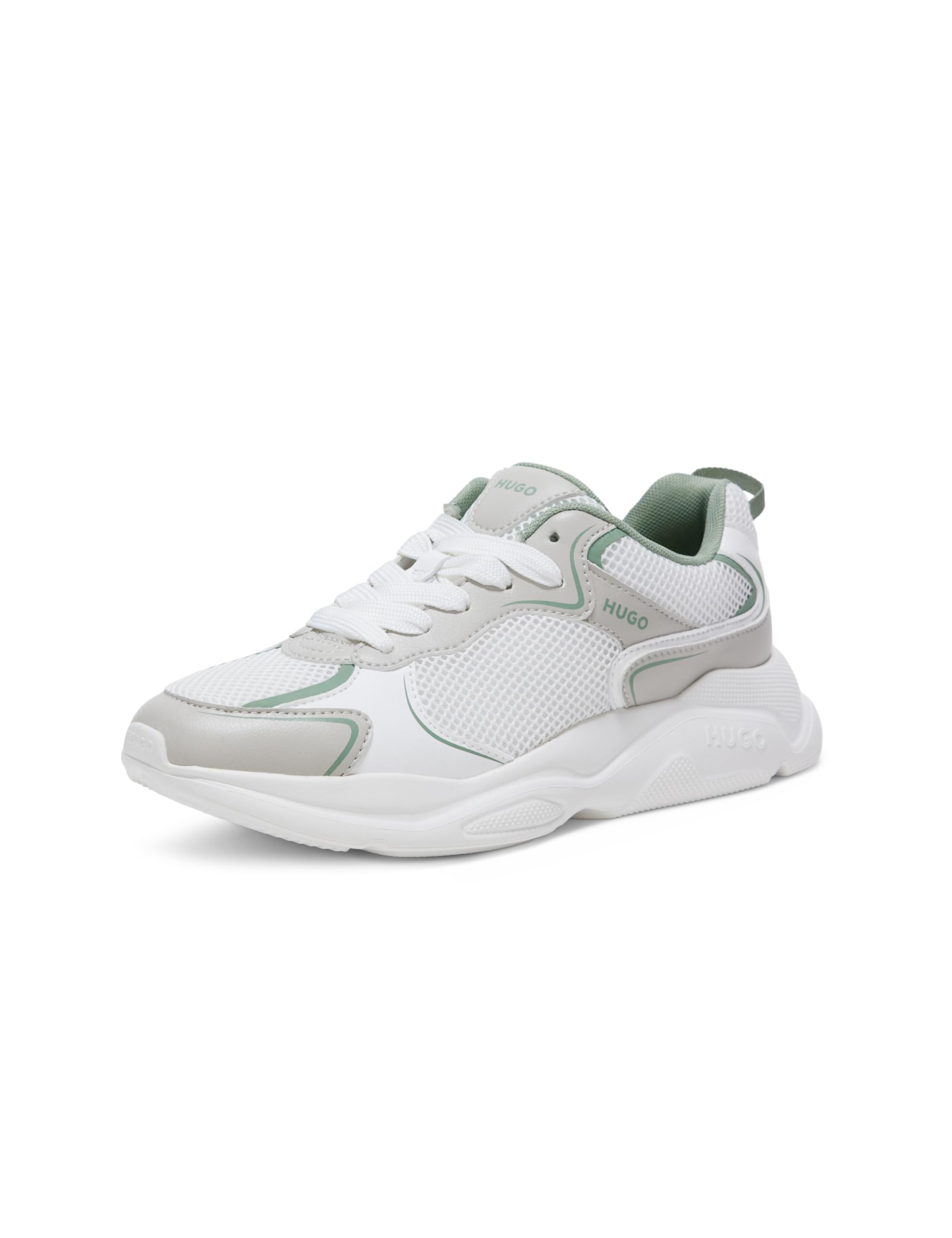 HUGO Women's Leon_Runn_mepu Sneaker, Open White, 7 UK