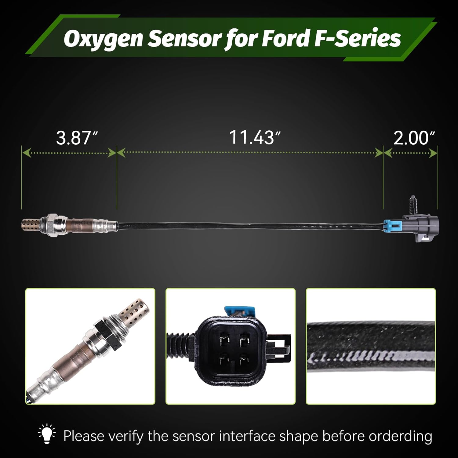 O2 Sensors Upstream Downstream Oxygen Sensors 234-4018 234-4087 Fit for Chevrolet Tahoe Silverado Suburban, GMC Yukon Sierra, Buick, Oldsmobile, Pontiac, Cadillac