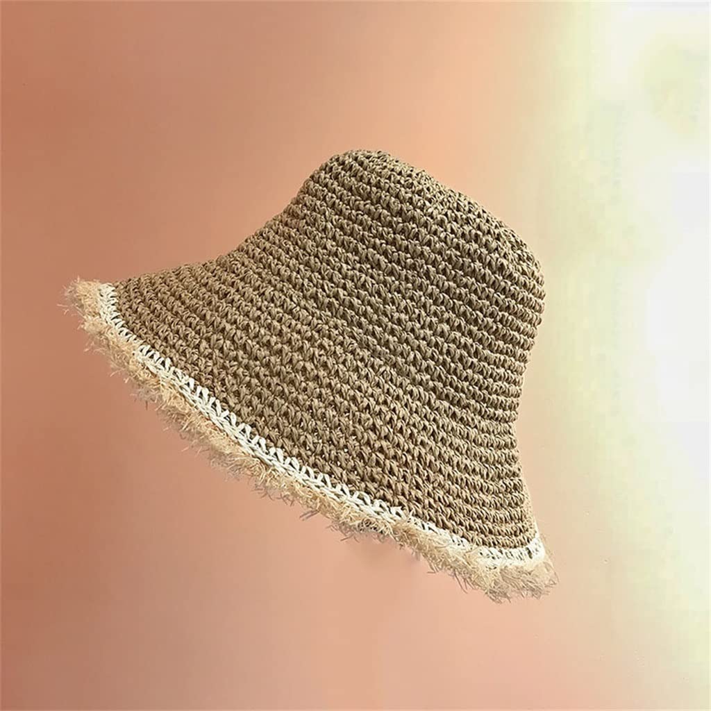 Sombreros para Mujer Sombrero Chino Panamás Protección UV Visera para el Sol Sombreros de Playa Viseras para Mujer Plegables