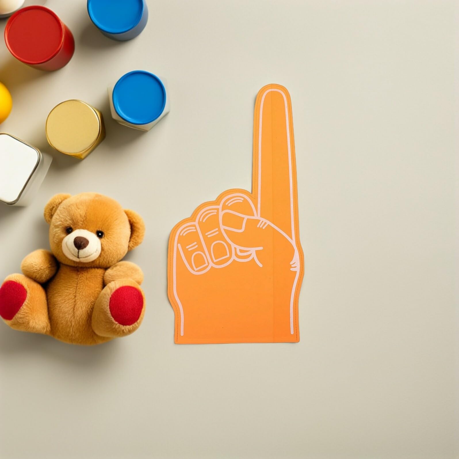DOITOOL Dedos de Espuma para Animación Deportiva, 4 Piezas Naranja, Diseño en Forma de Mano, Fáciles de Llevar y Portátiles para Eventos Deportivos y Conciertos — view 5