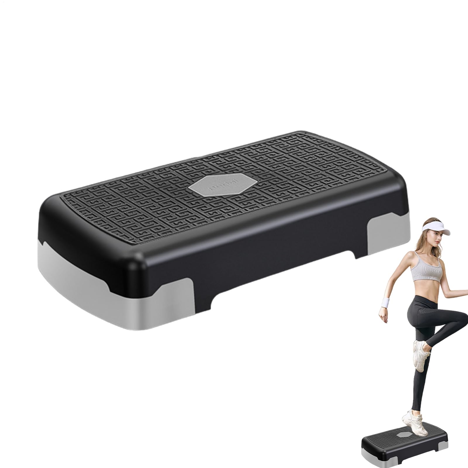 Step Trainer, regulowany stepper, 3 poziomy wysokości, 100 cm, ćwiczenia