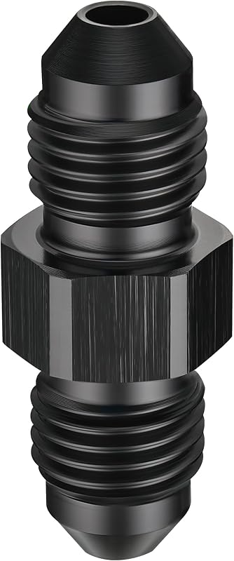 Adaptador Reto União EVIL ENERGY 3AN Macho para Macho em Alumínio Preto – 1 unidade