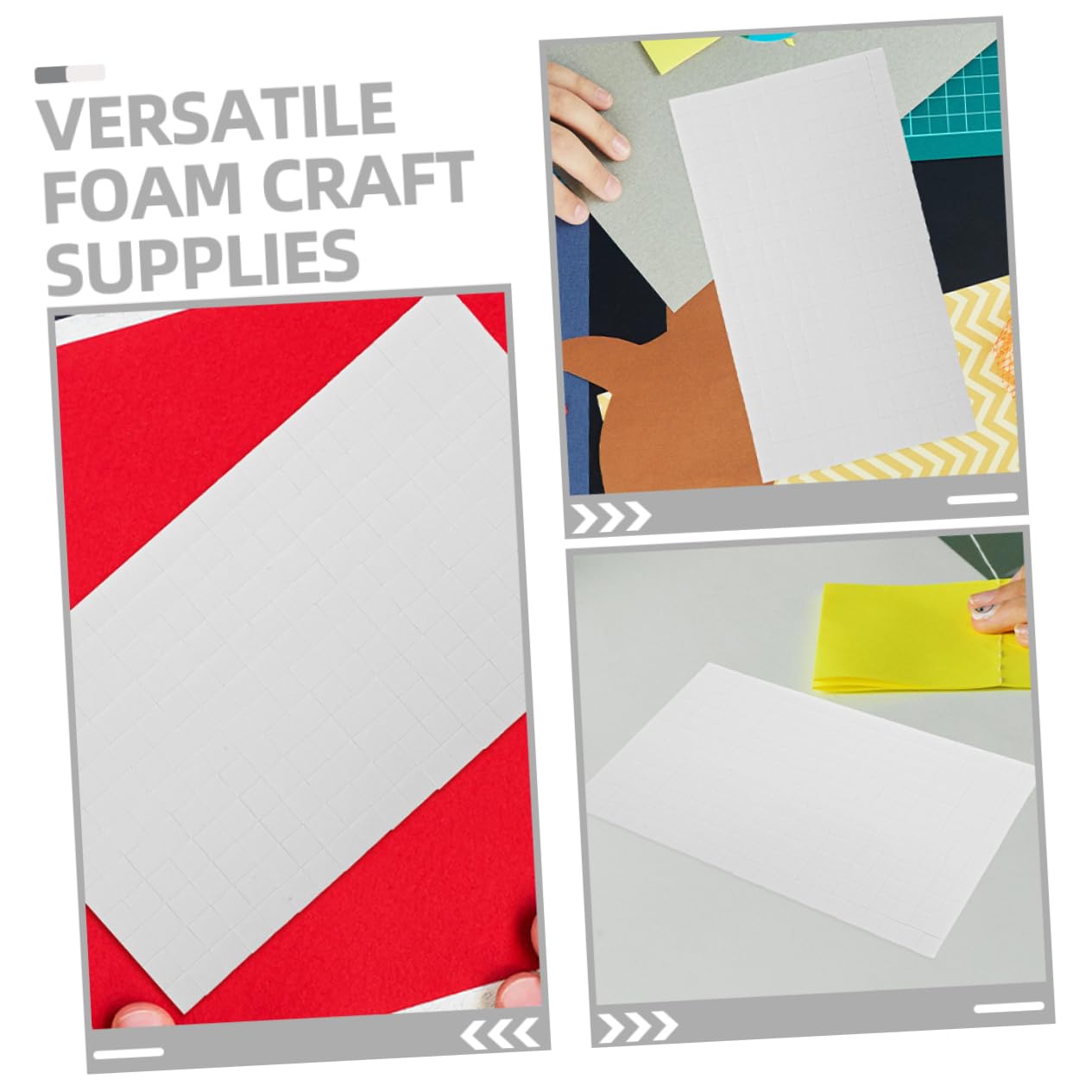 CIYODO 8 Pack Foam Squares Adhesive Mounts for Crafts Decor Models Double-Sided Tape for