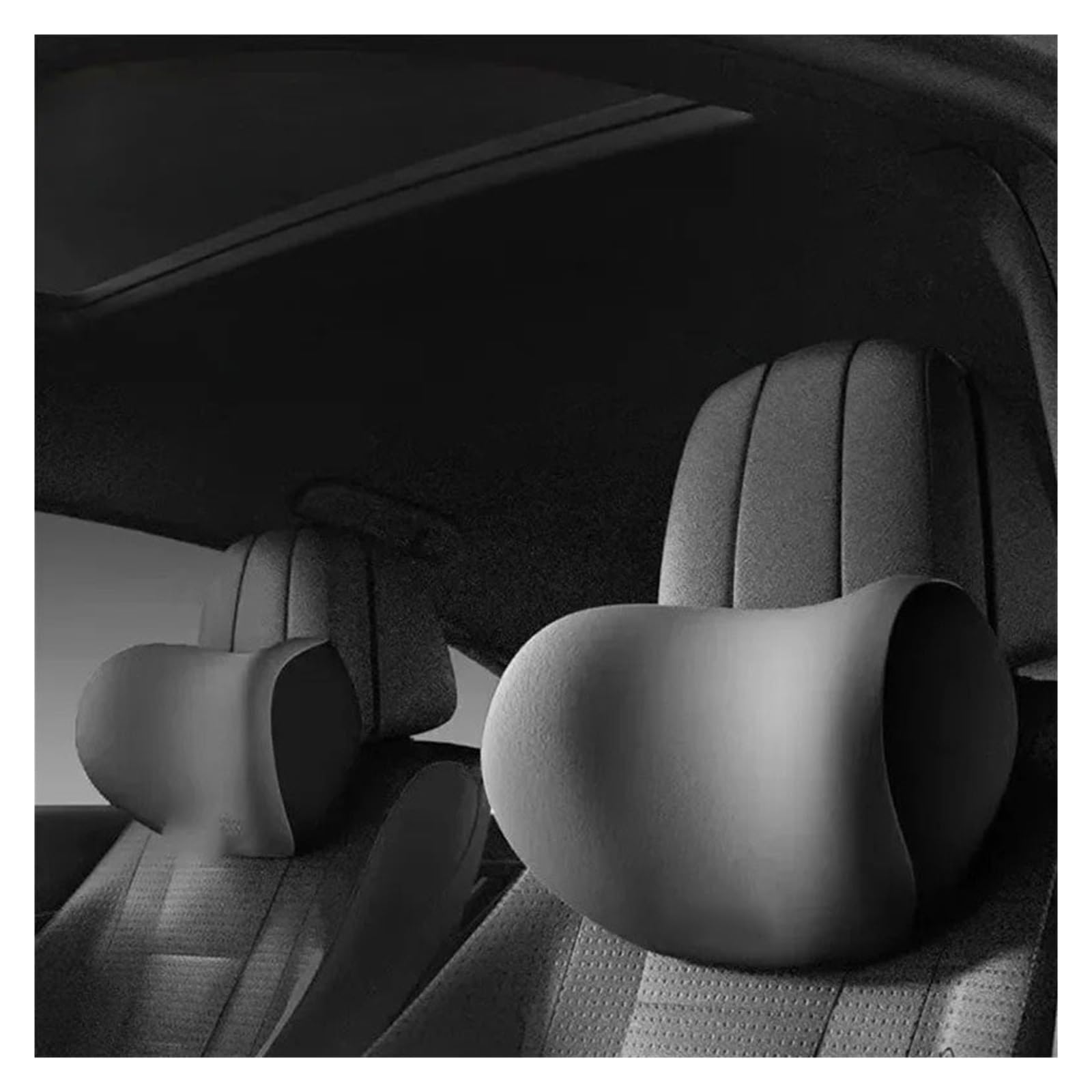 2 stücke Auto Lendenwirbelstütze Kopfstütze Nackenkissen Unterstützung Universal Nackenkissen Kissen Auto Memory Foam Lendenkissen Rückenstütze(Pink Set)