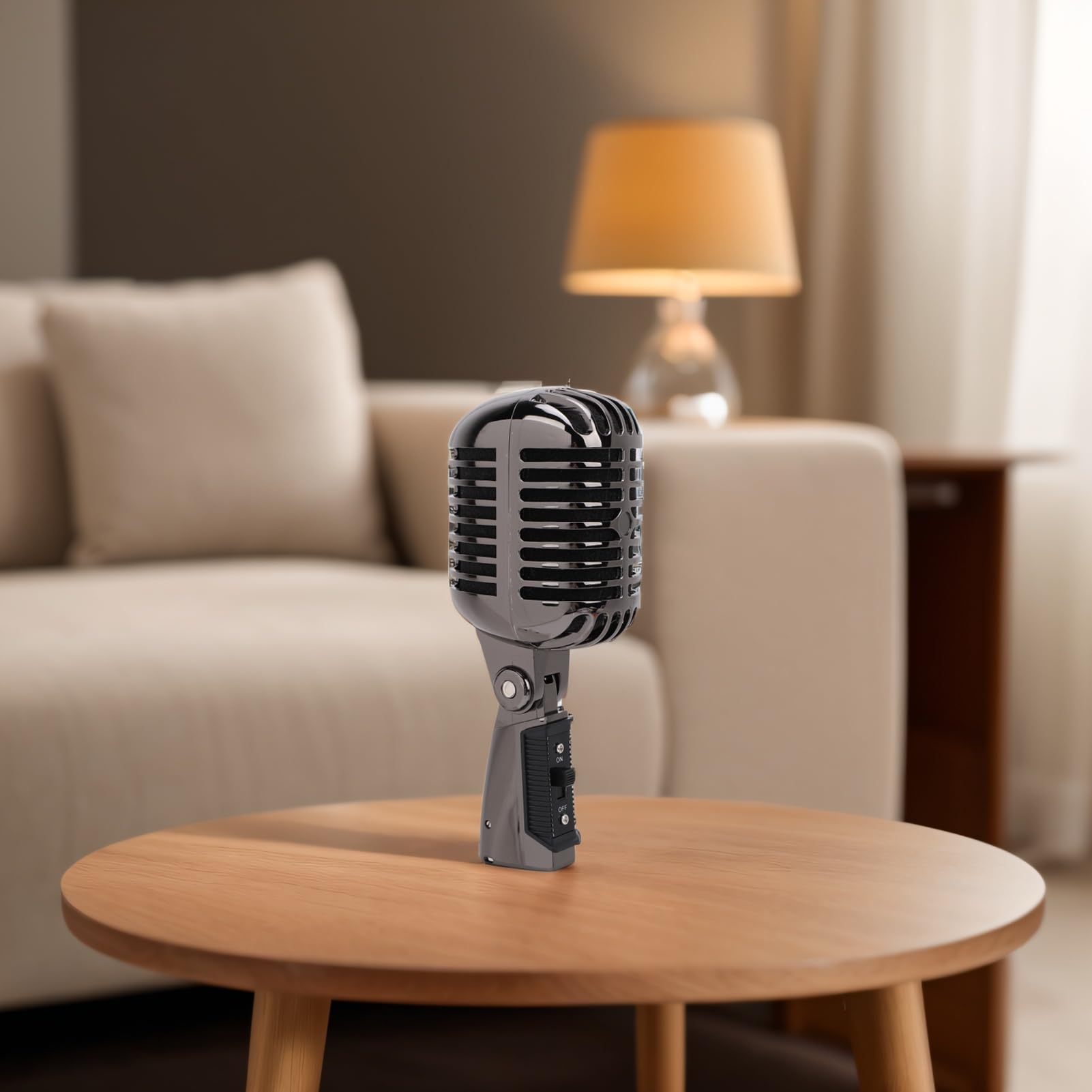 Classic Retro Dynamic Vocal Microphone, Dynamic Microphone, Podcast Recording Microphone for Vocal, Studio Metal Mic, for Live Performance, In Studio Recording