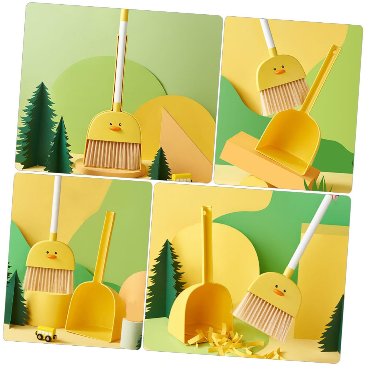 Juego de Escoba 1 Set Pequeña y Recogedor Desmontable para Niños