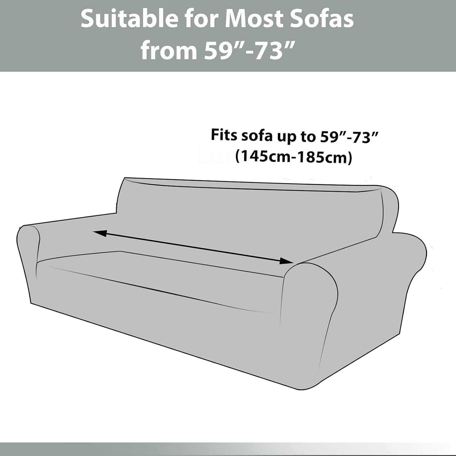 2 Seater Sofa Covers for Leather Sofa, Jacquard Sofa Covers, 2 Seater