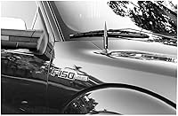 Vista 6 de TRUE SPIKE Fat Spike - Antena negra de calibre pesado mecanizado CNC de aluminio compatible con Chevy Silverado 1500 2500 3500 07-20