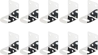 L자형 5.6 x 5.3 x 4.4cm(2.2 x 2.1 x 1.75인치) 스테인리스 스틸 수도꼭지 행거 벽걸이 장착 브래킷 1/4BSP 수도꼭지 탭용 (실버 톤)(10팩)