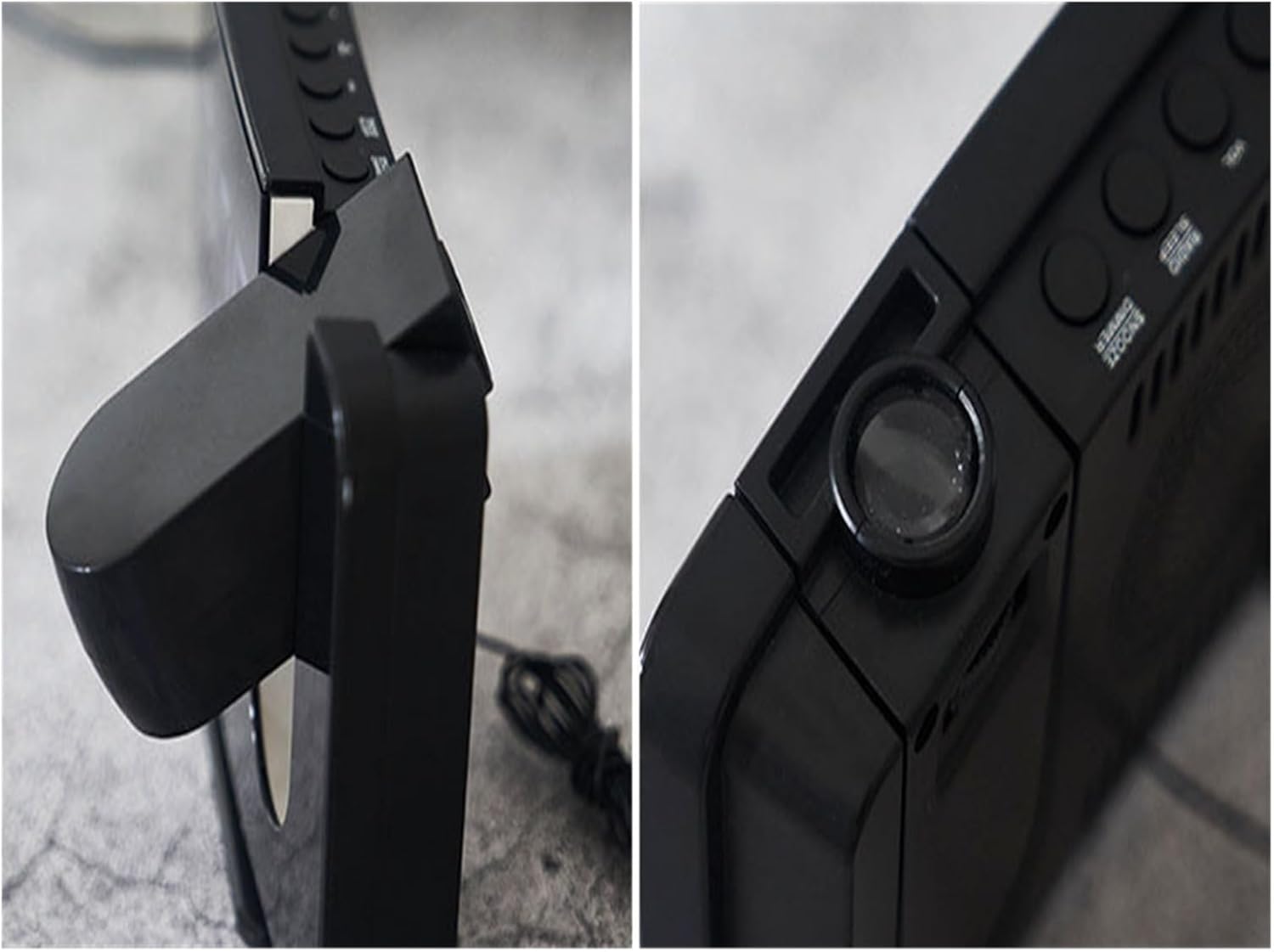 LED デジタル目覚まし時計 180 度回転時間投影時計 FM ラジオ電話充電ホームオフィスデスクトップ時計 マルチアングル可視性