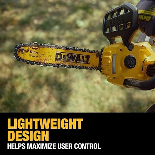 Miniatura 6 de DEWALT Kit de motosierra inalámbrica de 20 V MAX de 12 pulgadas con batería y cargador incluidos (DCCS621P1)