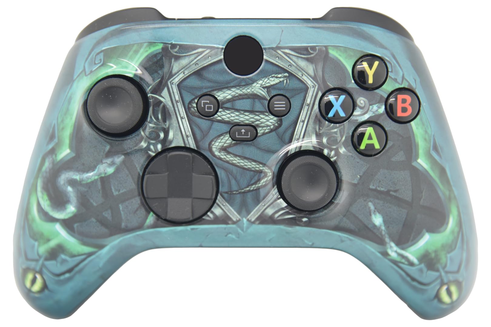 ProControllers LLC Hand Airbrushed Fade Custom Controller Compatible with Xbox Series X/S &amp; Xbox One (Series X/S Green Snake)
