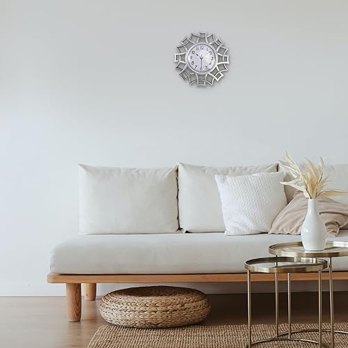 Miniatura 4 de Reloj de pared con esfera moderna, reloj de pared silencioso, reloj de pared decorativo, sin tictac, reloj de cuarzo para baño, decoración interior