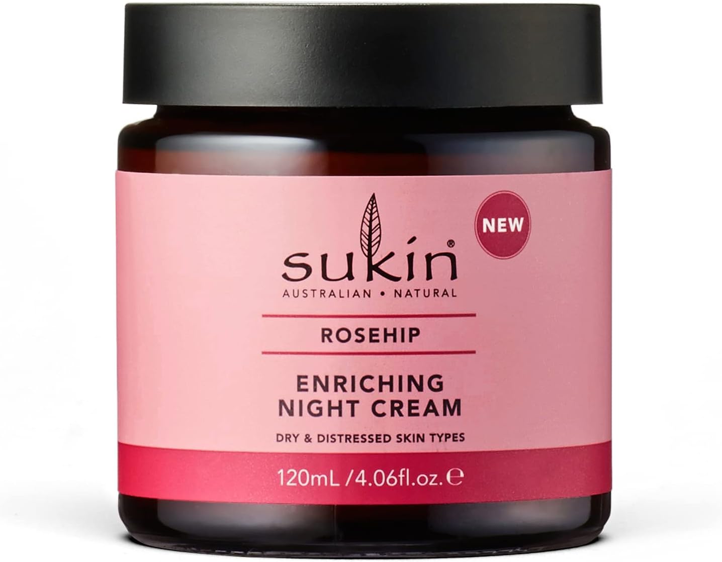 Enriching Night Cream - Rosehip Oil Hydrating Face Cream for Distressed and Dry Skin Types - Face Care, Skin Care, Face Cream for Dry SKin, Cream for Dry Skin, Sukin Moisturiser - 120ml