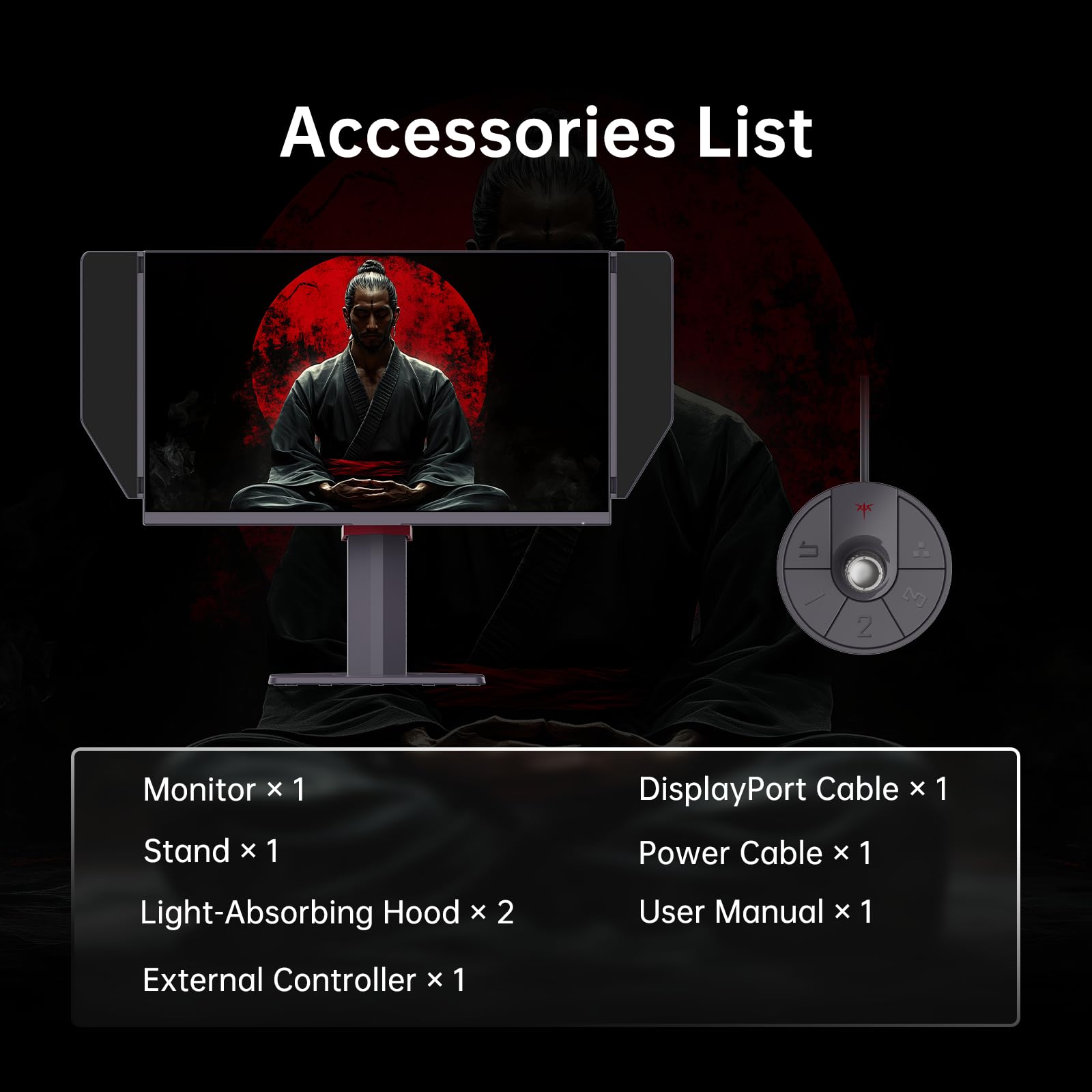 KTC 24.1 Inch 400Hz Gaming Monitor, Fast TN Panel, 1ms Response Time, 1000:1 Contrast, Adjustable Stand, Dual HDMI & DP Ports, Anti-Glare Hood, Integrated Headset Hook – Ideal for Esports