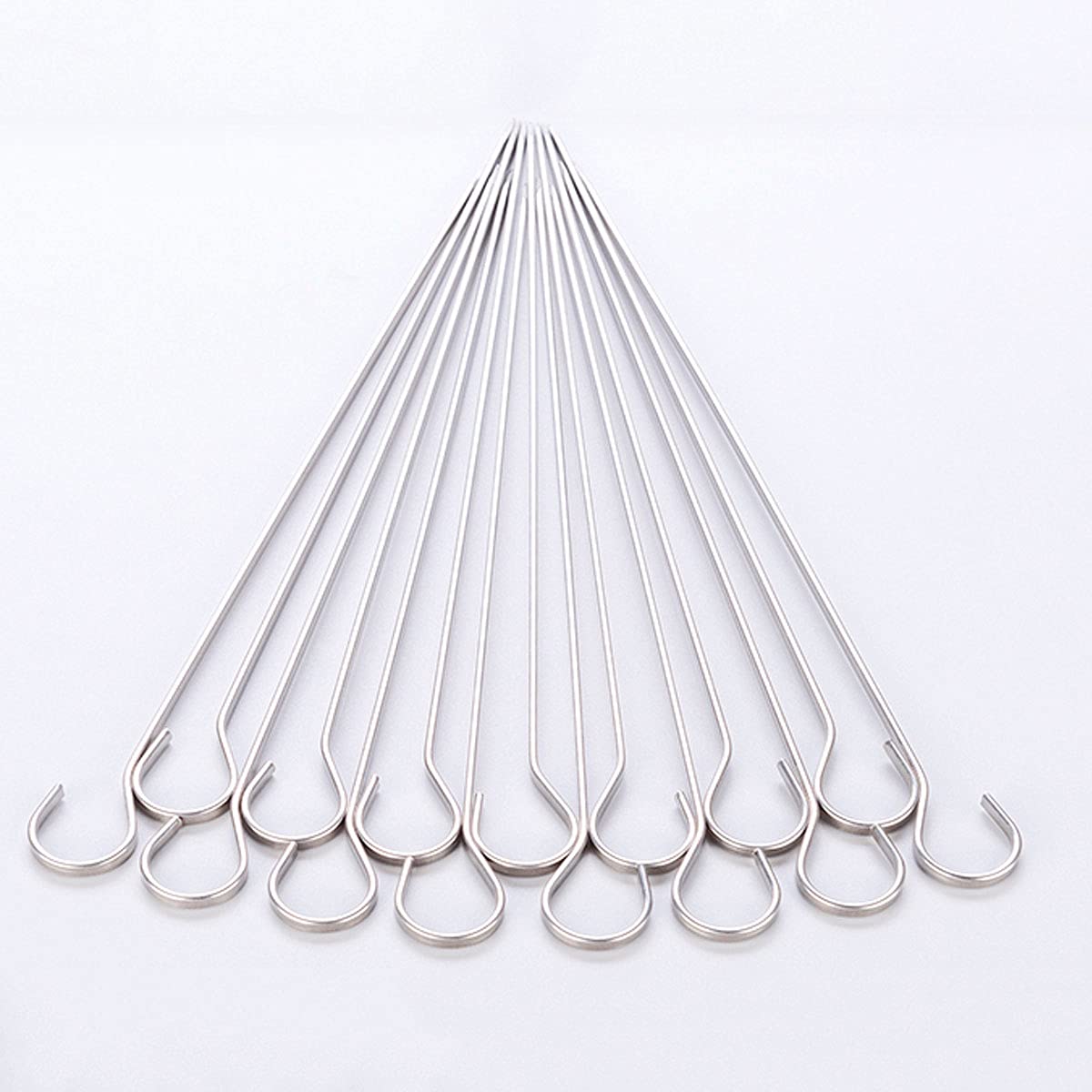 GTHTUHFD Kebab Skewers, 304 Stainless Steel Bbq Kebab Meat Skewers Set, Flat Reusable Metal Skewer Sticks For Bbq, Cocktail, Party Essentials,60Pcs,60pcs