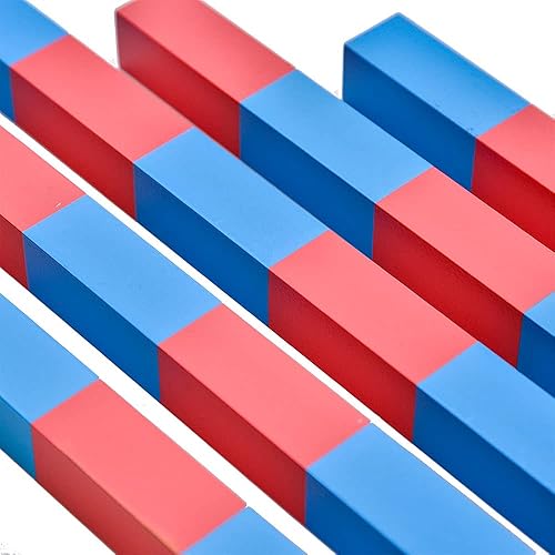 Miniatura 5 de Kghios Montessori - Varillas numéricas Montessori, juguetes de matemáticas Montessori, material para niños pequeños, herramientas educativas,