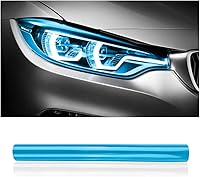 Vista 1 de Película de tinte de luz de automóvil de 12 x 48 pulgadas, protector de vinilo cortable y elástico, calcomanías autoadhesivas que no dejan marcas