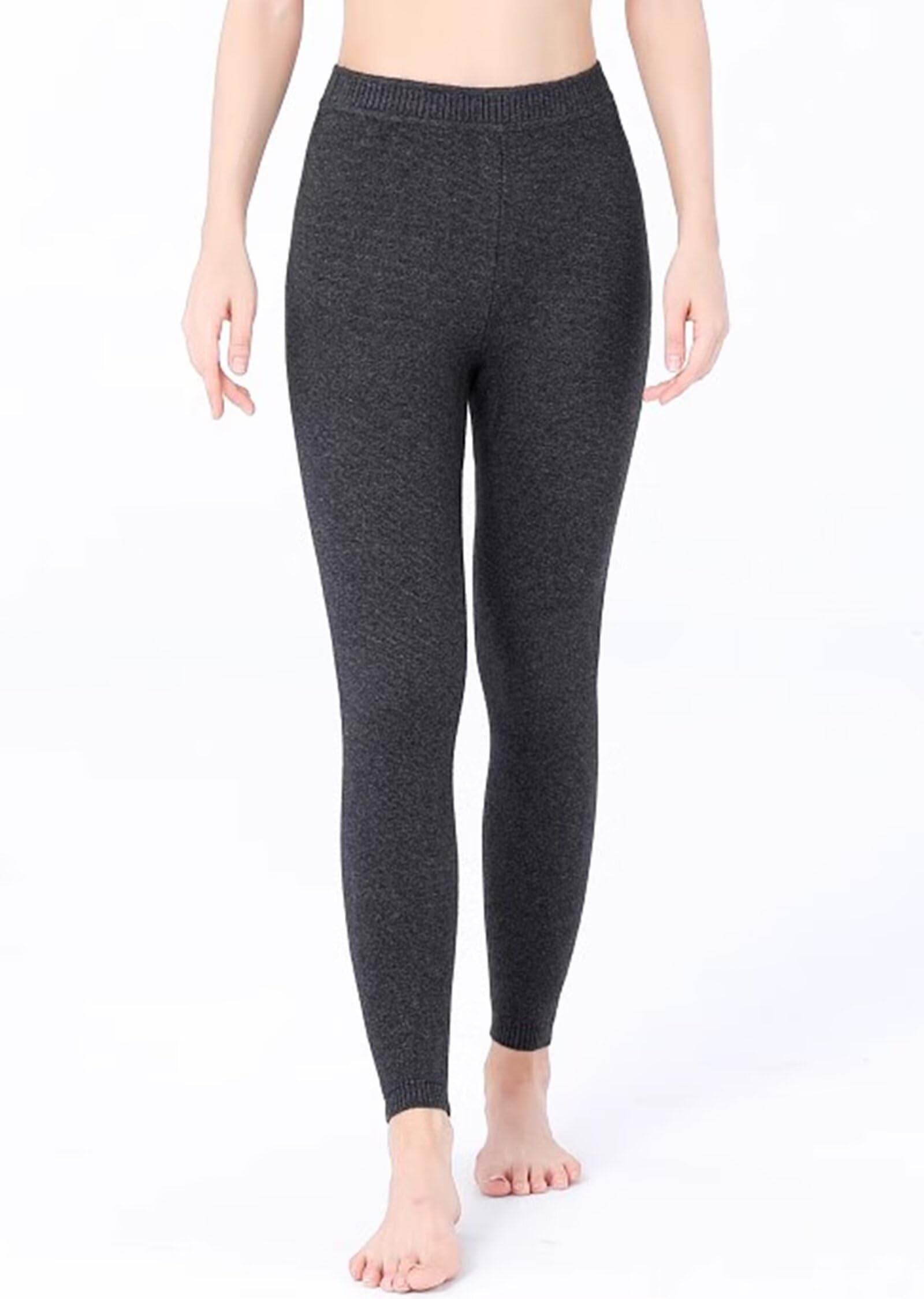 Hombres Mujeres Leggings Térmicos 100% Cachemira Pantalones Térmicos Capa Base Pantalones Térmicos Otoño Invierno