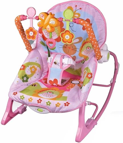 Jack Brown Infant-to-Toddler Baby Rocker, Pink