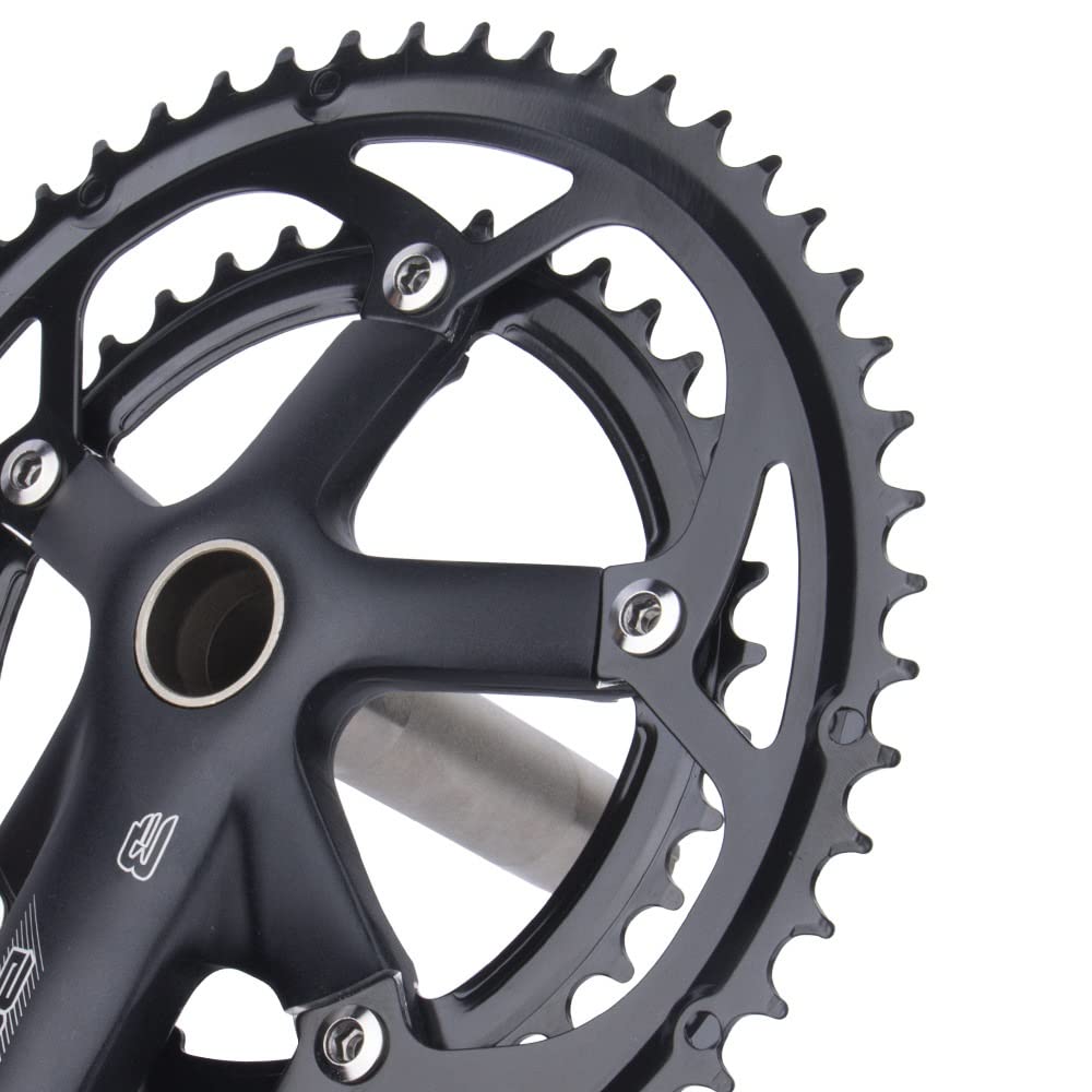 IBOWZ Bike Guarnitura, Guarnitura Integrata Cava Per Bici Da Strada 50-34T 52-36T 53-39T Guarniture A Doppia Corona GXP 170mm Set Di Pedivelle In Lega Di Alluminio Con Movimento Centrale