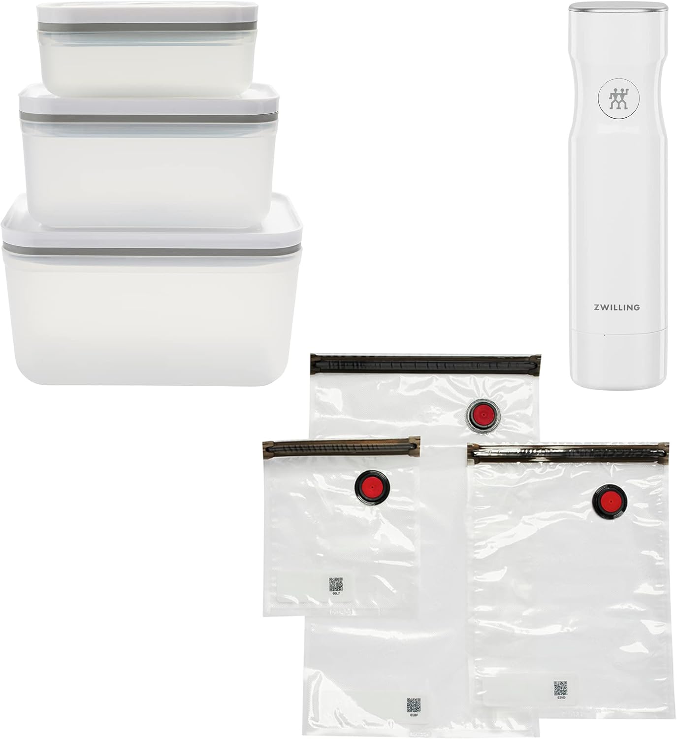 ZWILLING Fresh & Save Vacuum Pump & Sealer with Airtight Plastic Container & Bags - Family Set Vacuum Food Storage System