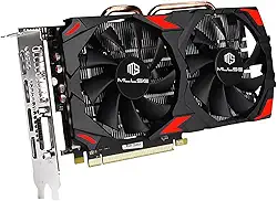 Mllse Placa de vídeo RX580 8GB GDDR5 PCI Express X16 Com BIOS Para Jogos DP/HDMI/DVI Saída de 60Hz Resolução 4K Ventiladores Duplos de Refrigeração (RX 580 8GB)