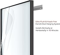 Vista 5 de VocalStar - Espejo de baño negro de 16 x 24 pulgadas para pared, espejo rectangular de esquina cuadrada con marco de metal negro para tocador