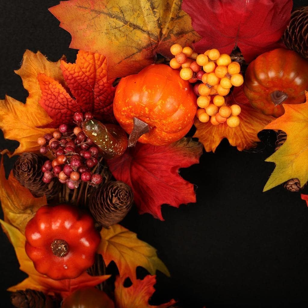 AGAATI Türkranz, Türkranz, Herbstkränze für die Haustür, l Kürbis und Kranz Herbstkranz für Halloween