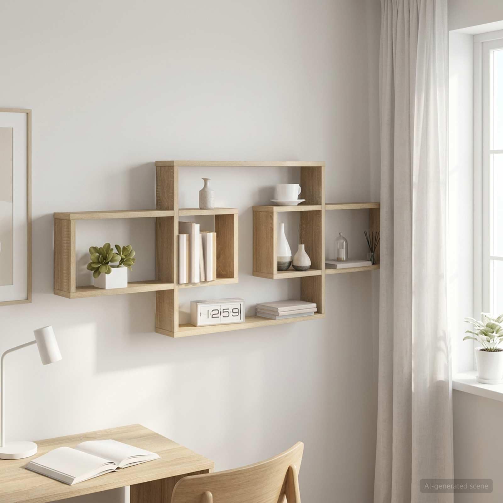 vidaXL Estante de Pared Roble Sonoma 130 x 10 x 50 cm