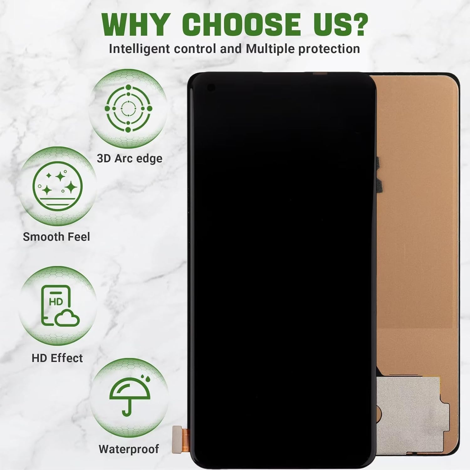 Pantalla TFT compatible con pantalla LCD 1+ Nord 2 5G / OnePlus Nord CE 5G pantalla táctil con juego de herramientas de reparación mejorado, sin función de huellas dactilares
