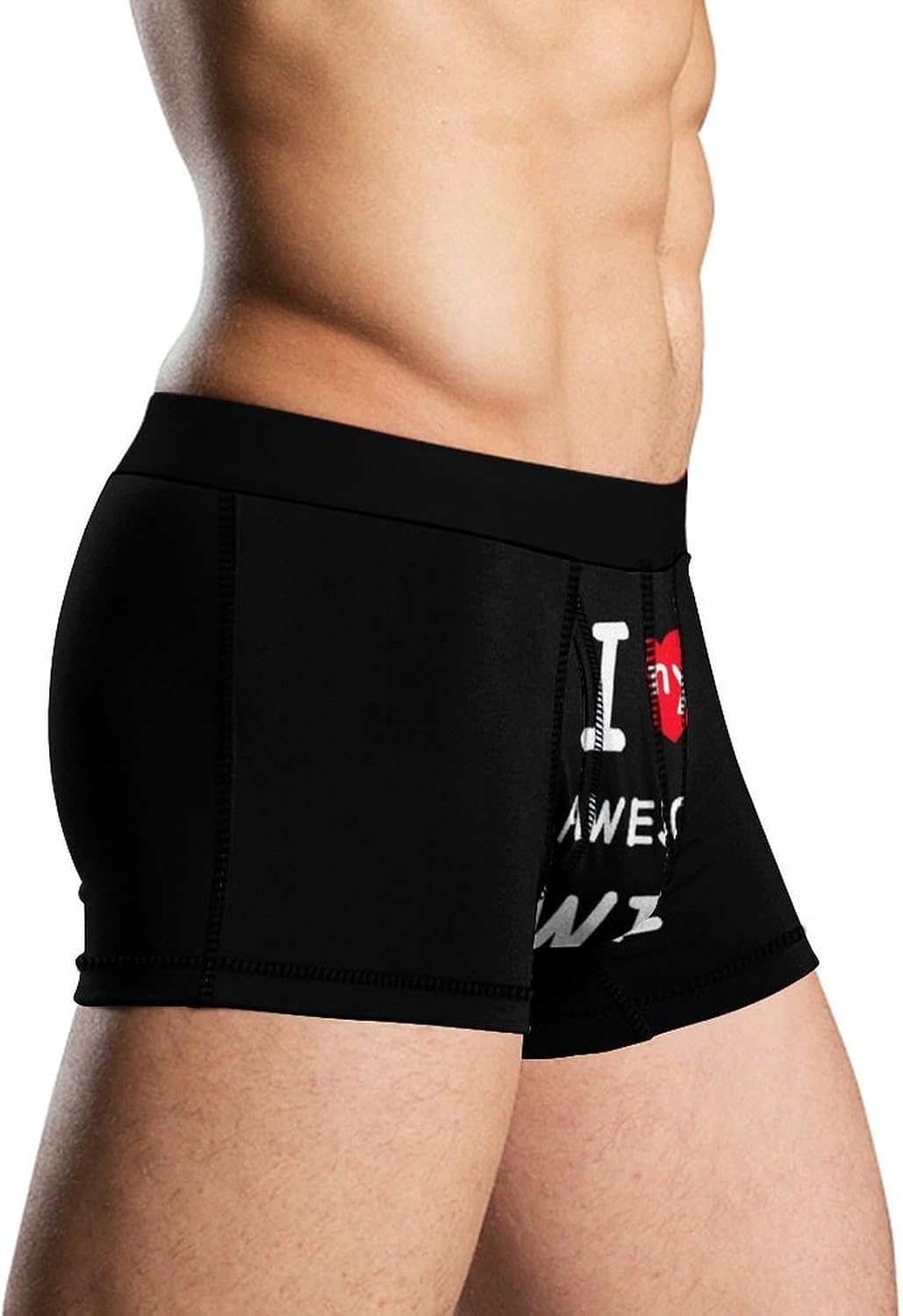 I Love My Awesome Wife Novelty Men's Boxer Briefs Soft Breathable Underpants Trunks Stretch Underwear