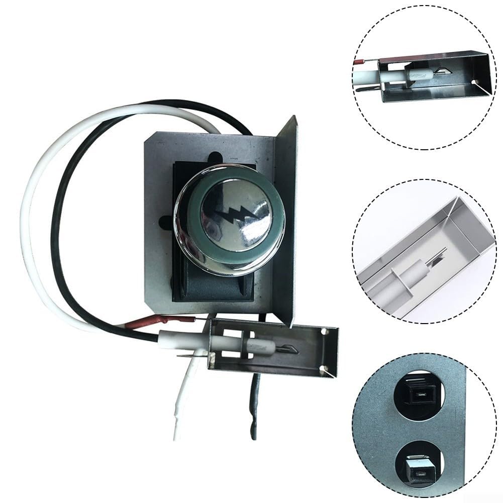 67726 - Kit di accensione per griglie nesis serie 300, include pulsante di controllo e scatola in metallo, ricambio perfetto per accessori per barbecue