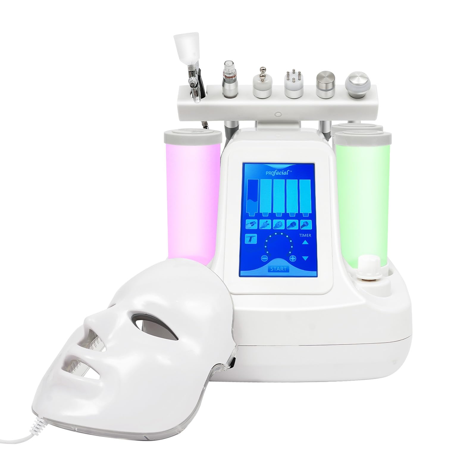 Toning, macchina per la pulizia della pelle 7 in 1, macchina di bellezza, pulizia profonda, Beauty Face Care Machine, maschera LED per la cura del viso, multifunzione, per famiglie, centri di