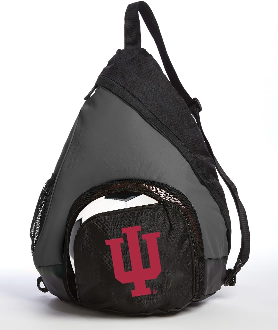 Broad Bay Indiana University Backpack with Soccer Ball or IU Volleyball Bag Sports Gear Compartment Practice Bag Black