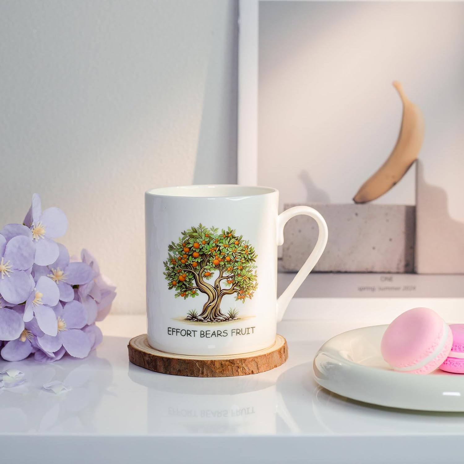 Coffee Mug Birthday Gift for Men, Funny Ceramic Heat Color Changing Tea Cup for Women, Novelty Mugfall Orange Tree Mug Christmas Gift for Him, Her, Best Friend, Dad, Mom, Teacher. 12 oz. - Image 8