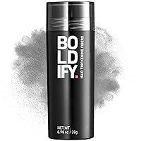 Vista 104 de BOLDIFY - Fibras de pelo para el cabello fino (gris), indetectables, botella de 2 onzas; oculta completamente la pérdida de cabello en 15 segundos